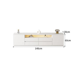 White TV Stand with Storage