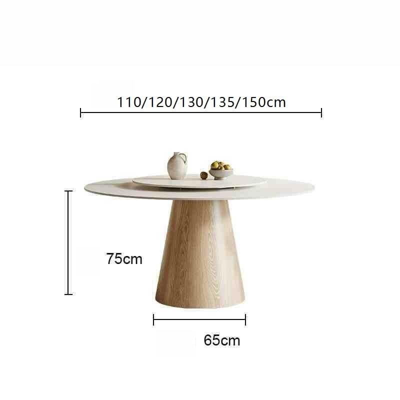 Round Dining Table with Turntable
