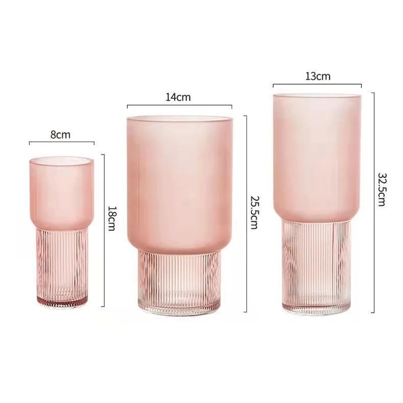 Transparent Frosted Glass Vase