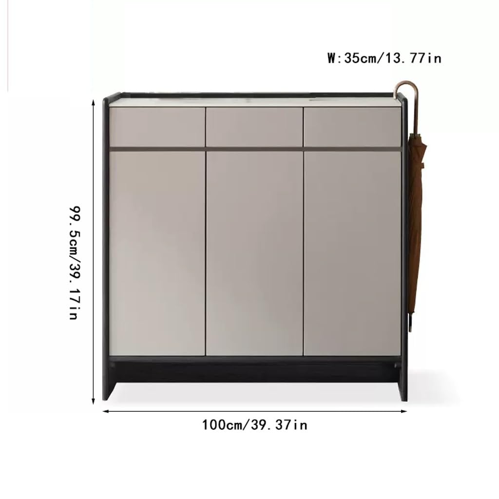Solid Wood Entryway Shoe Cabinet