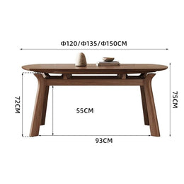 Solid Wood Retractable Dining Table