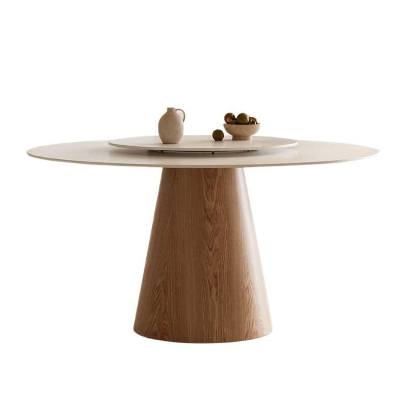 Round Dining Table with Turntable