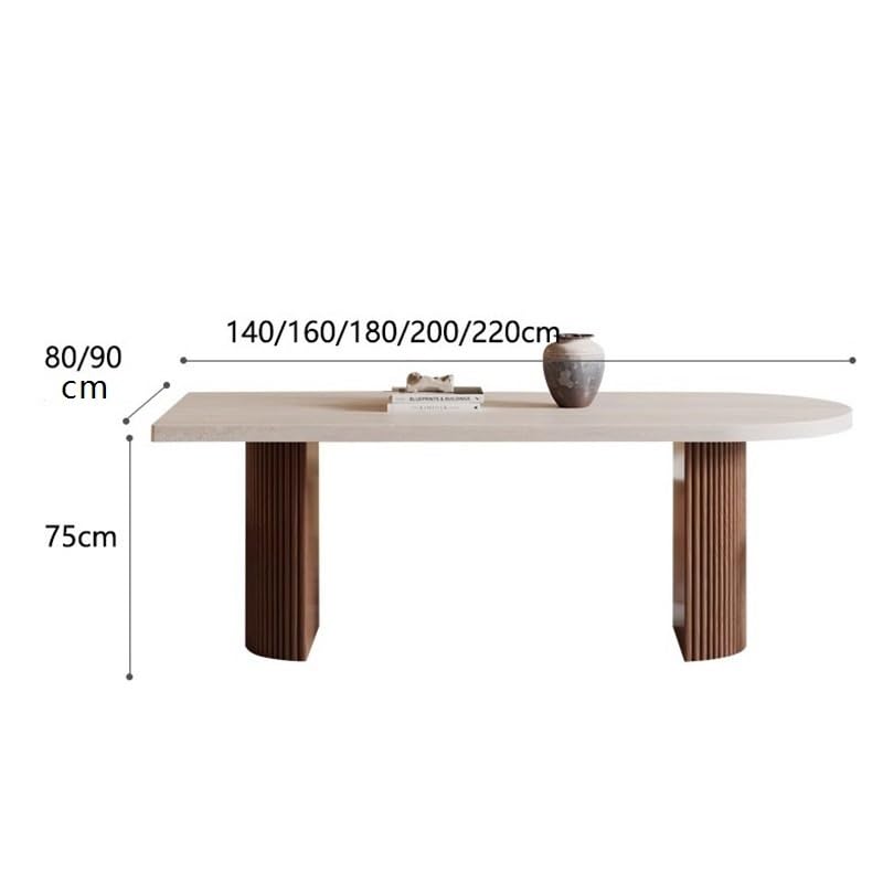 Retro Wooden Rectangular Dining Table