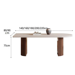 Retro Wooden Rectangular Dining Table