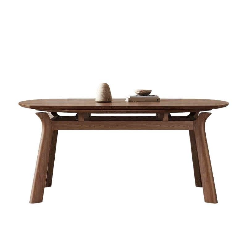 Solid Wood Retractable Dining Table