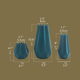 Ceramic Geometric Vase Set