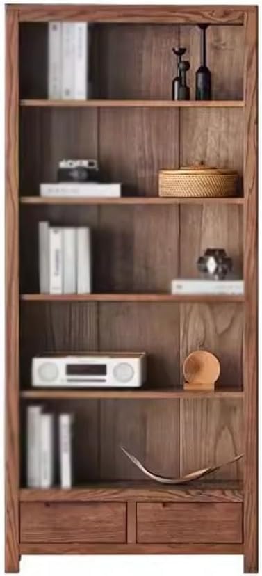 Retro Oak Bookcase Display Cabinet