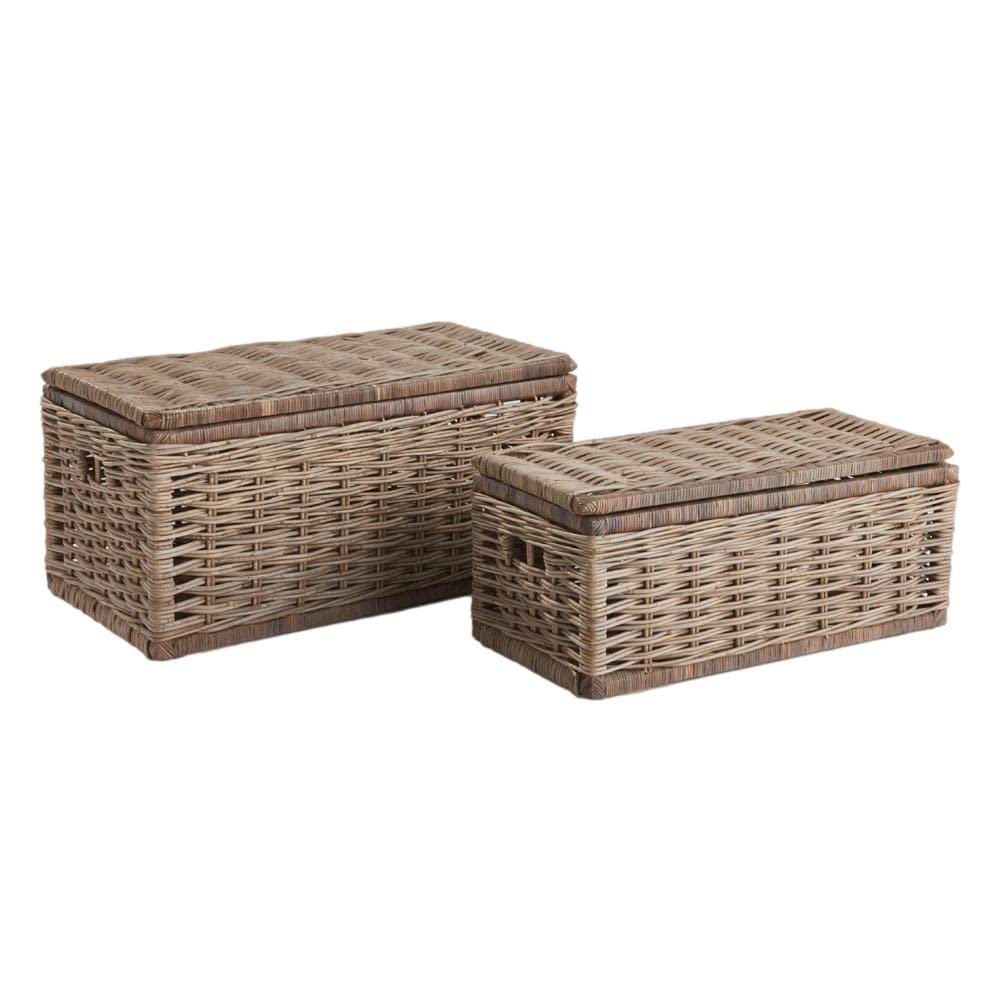 Large Rattan Storage Basket Set
