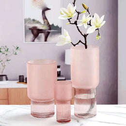 Transparent Frosted Glass Vase
