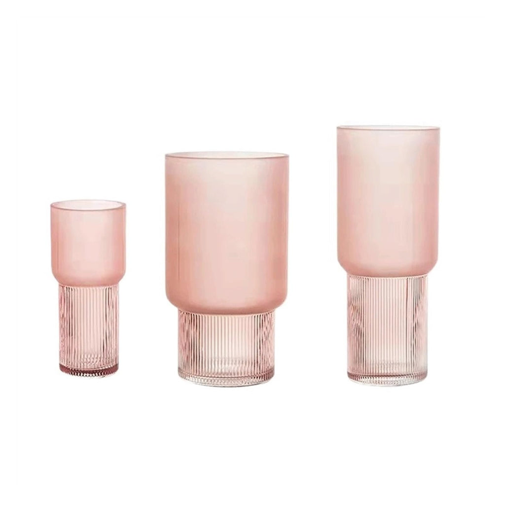 Transparent Frosted Glass Vase