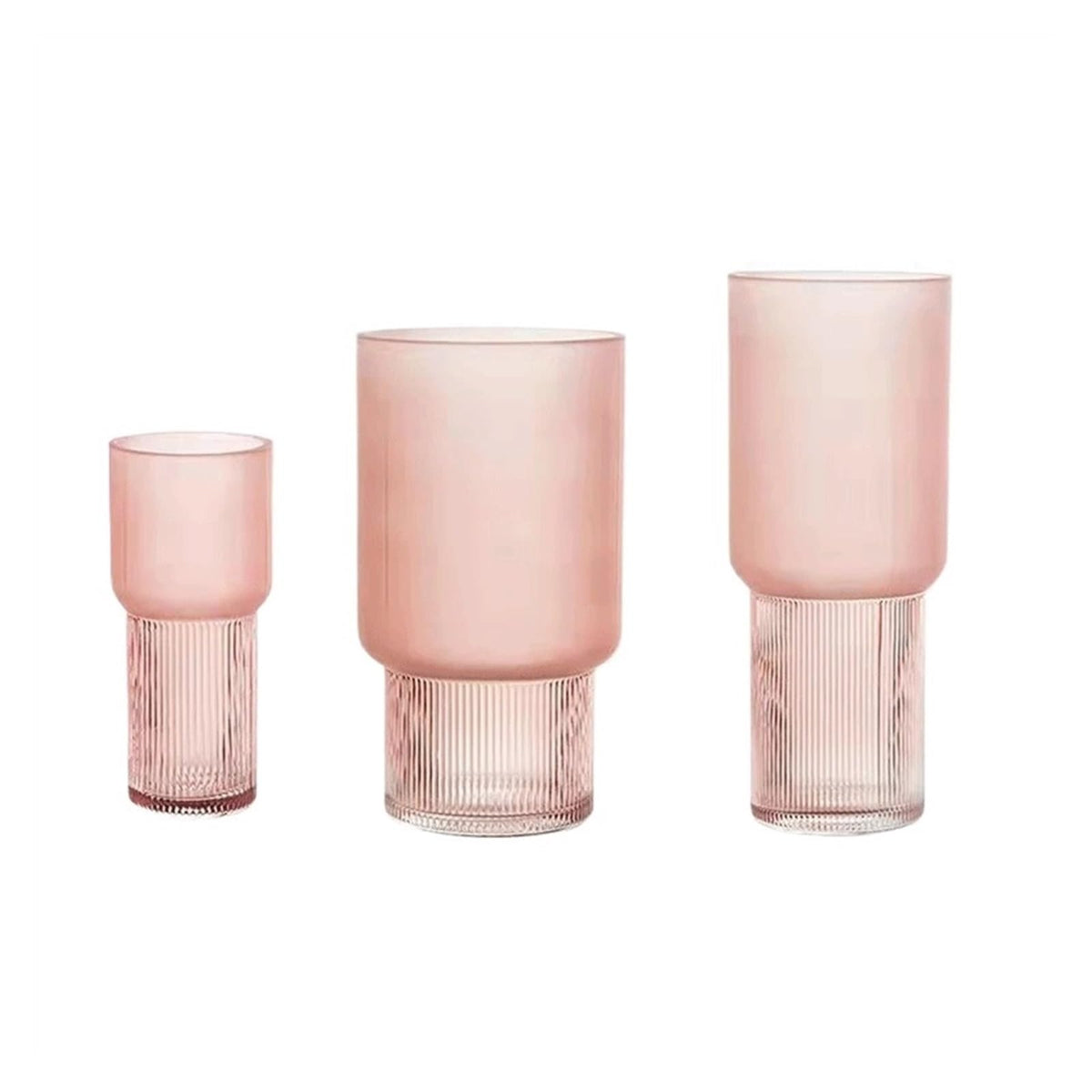 Transparent Frosted Glass Vase