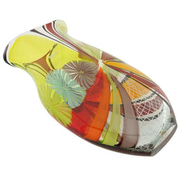 Glass Of Venice Battuto Murano Glass Vase - Morning Sun