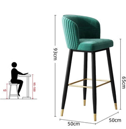 Velvet Counter Height Bar Stool