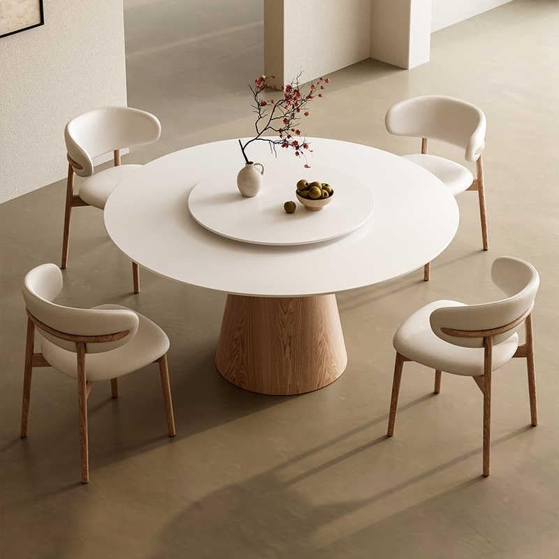 Round Dining Table with Turntable