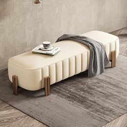 Luxury Leather Bed End Bench