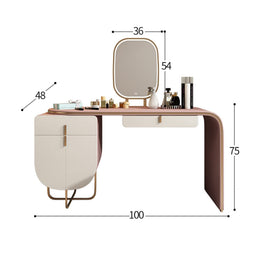 Modern Retractable Vanity Desk Set