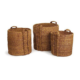 Seagrass Round Baskets Large Set of 3