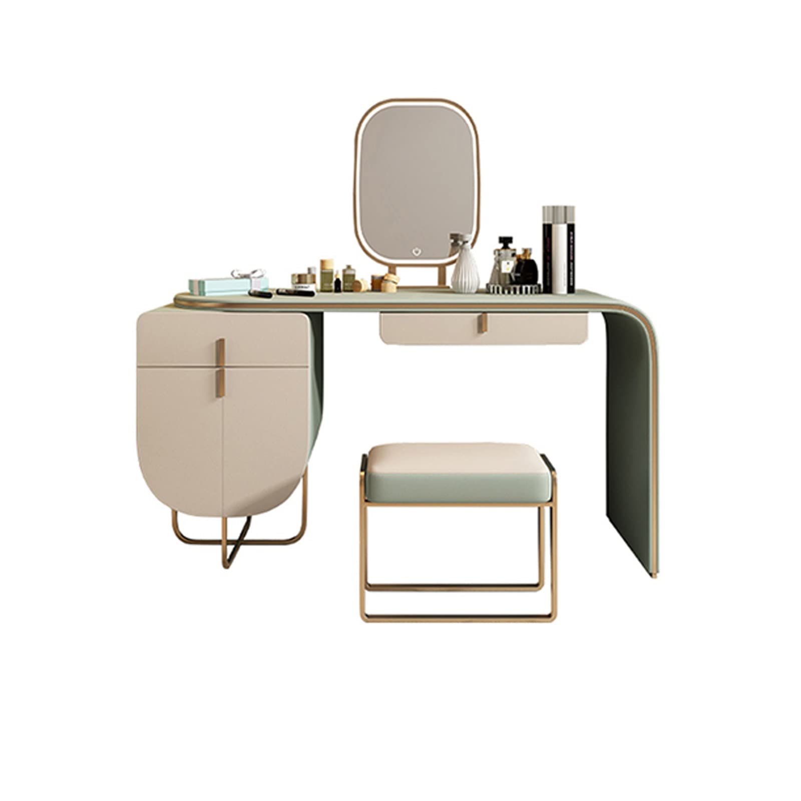 Modern Retractable Vanity Desk Set