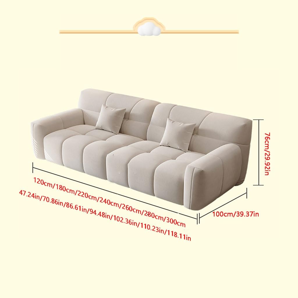 Cream Fabric Lounge Sofa Chair