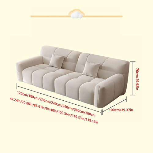 Cream Fabric Lounge Sofa Chair