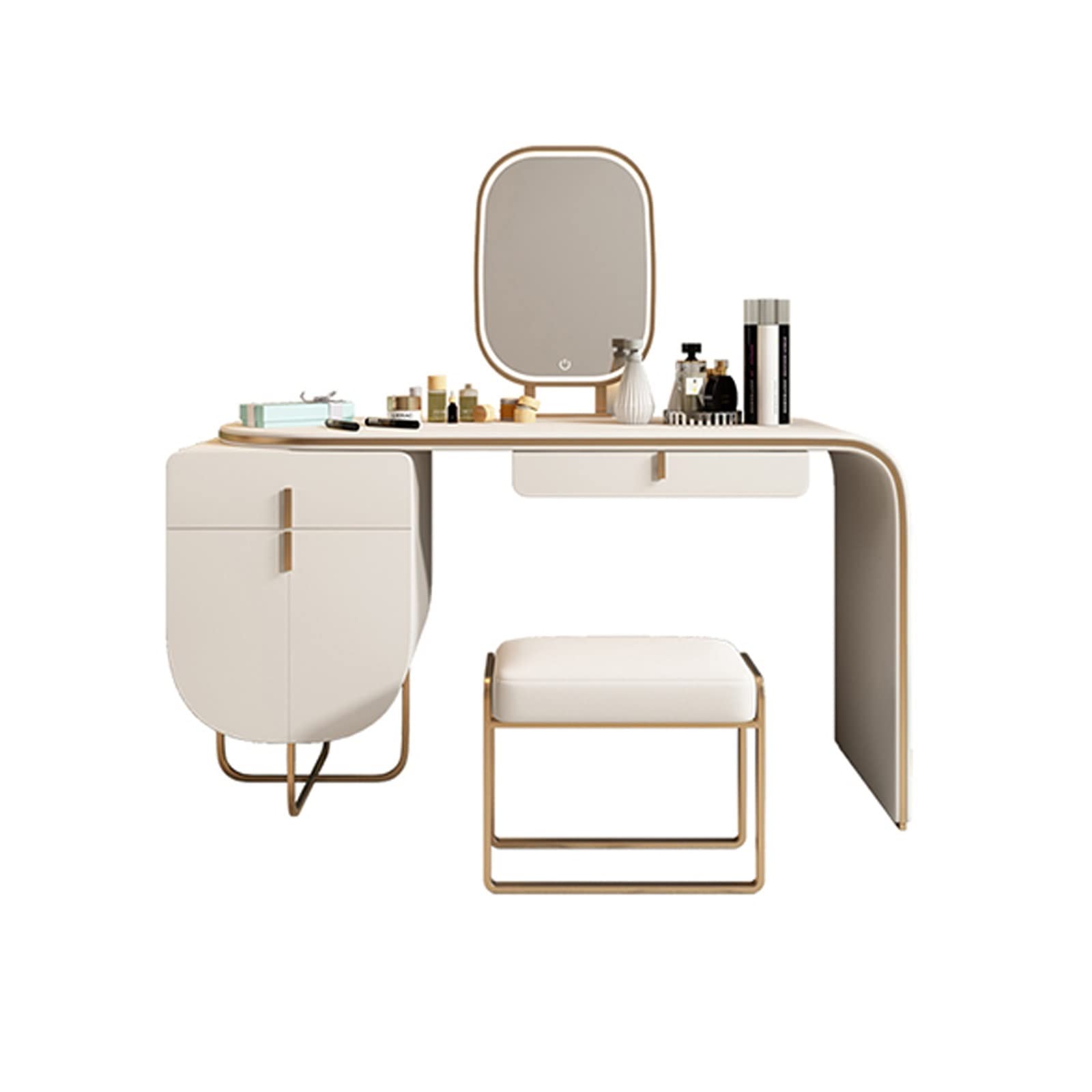 Modern Retractable Vanity Desk Set