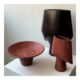 Geometric Ceramic Vase Set