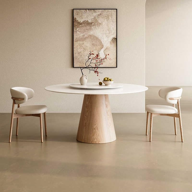 Round Dining Table with Turntable
