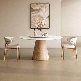 Round Dining Table with Turntable