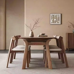 Solid Wood Retractable Dining Table