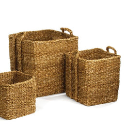 Square Seagrass Storage Basket Set