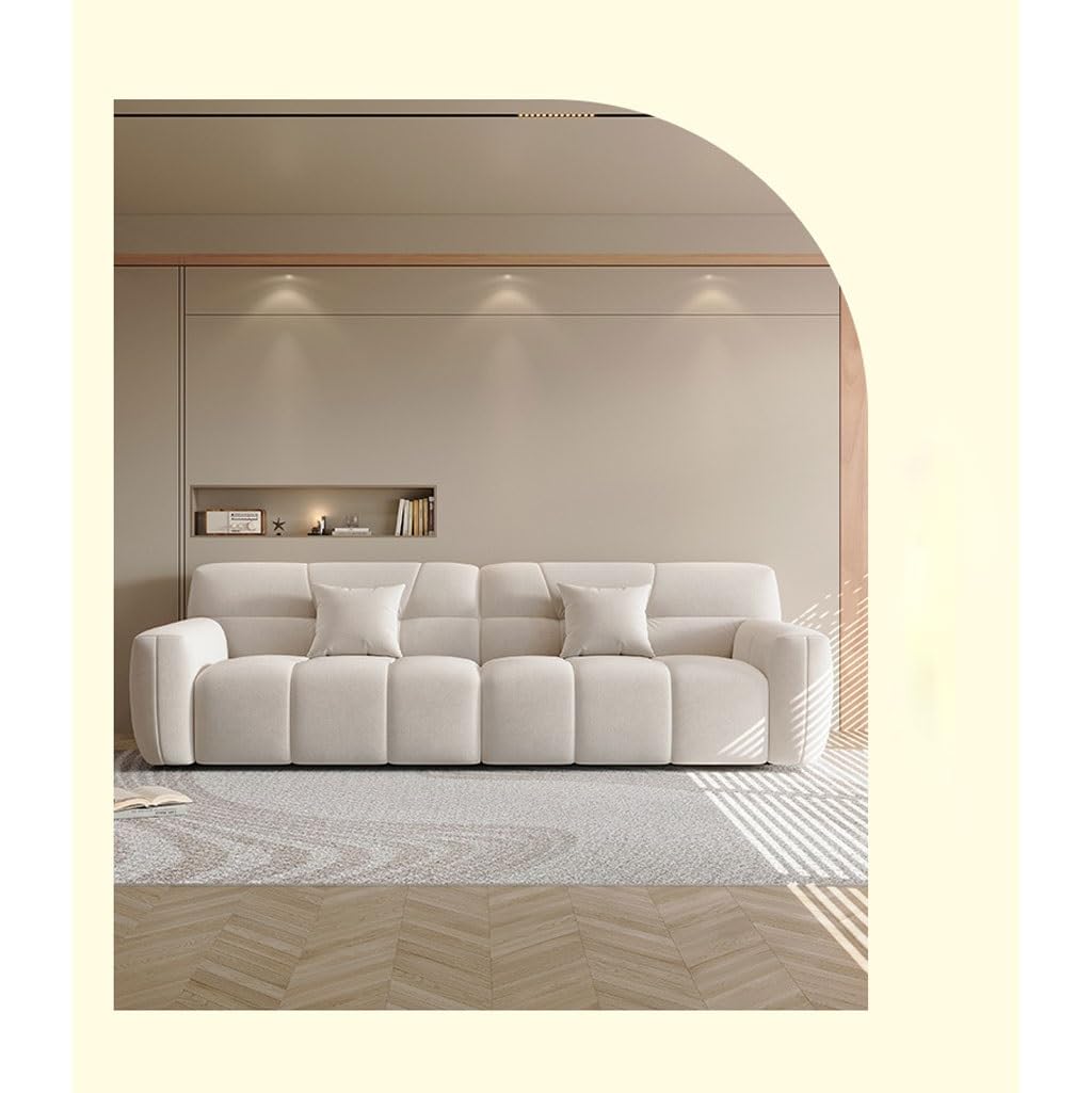 Cream Fabric Lounge Sofa Chair