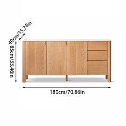 Solid Wood Sideboard Storage Cabinet