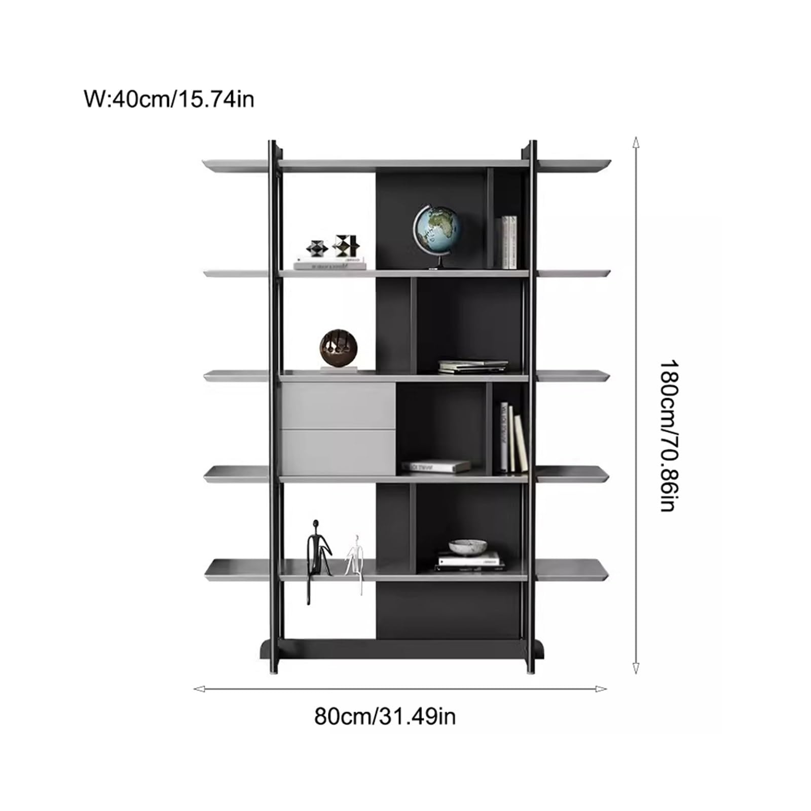 Stainless Steel Bookcase Storage Shelf