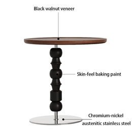 Round Coffee Side Table Set with Drawer