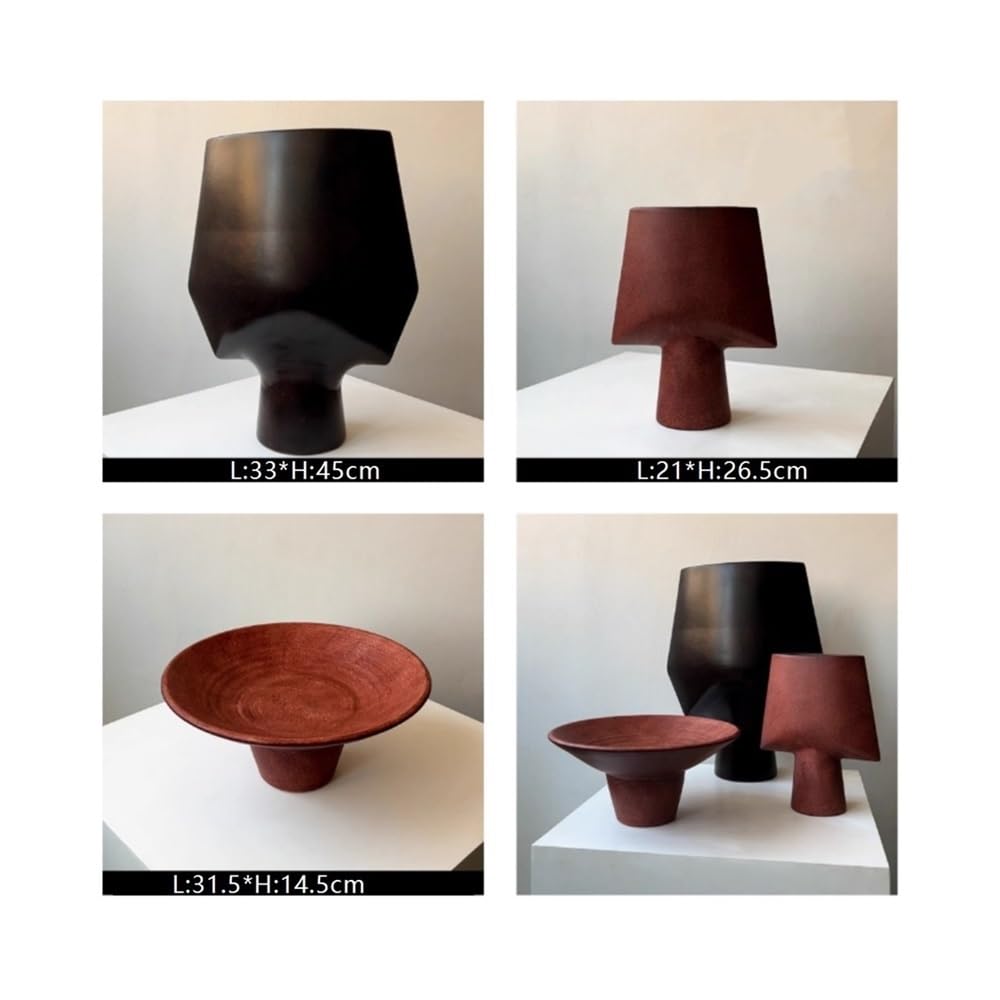 Geometric Ceramic Vase Set