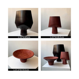 Geometric Ceramic Vase Set