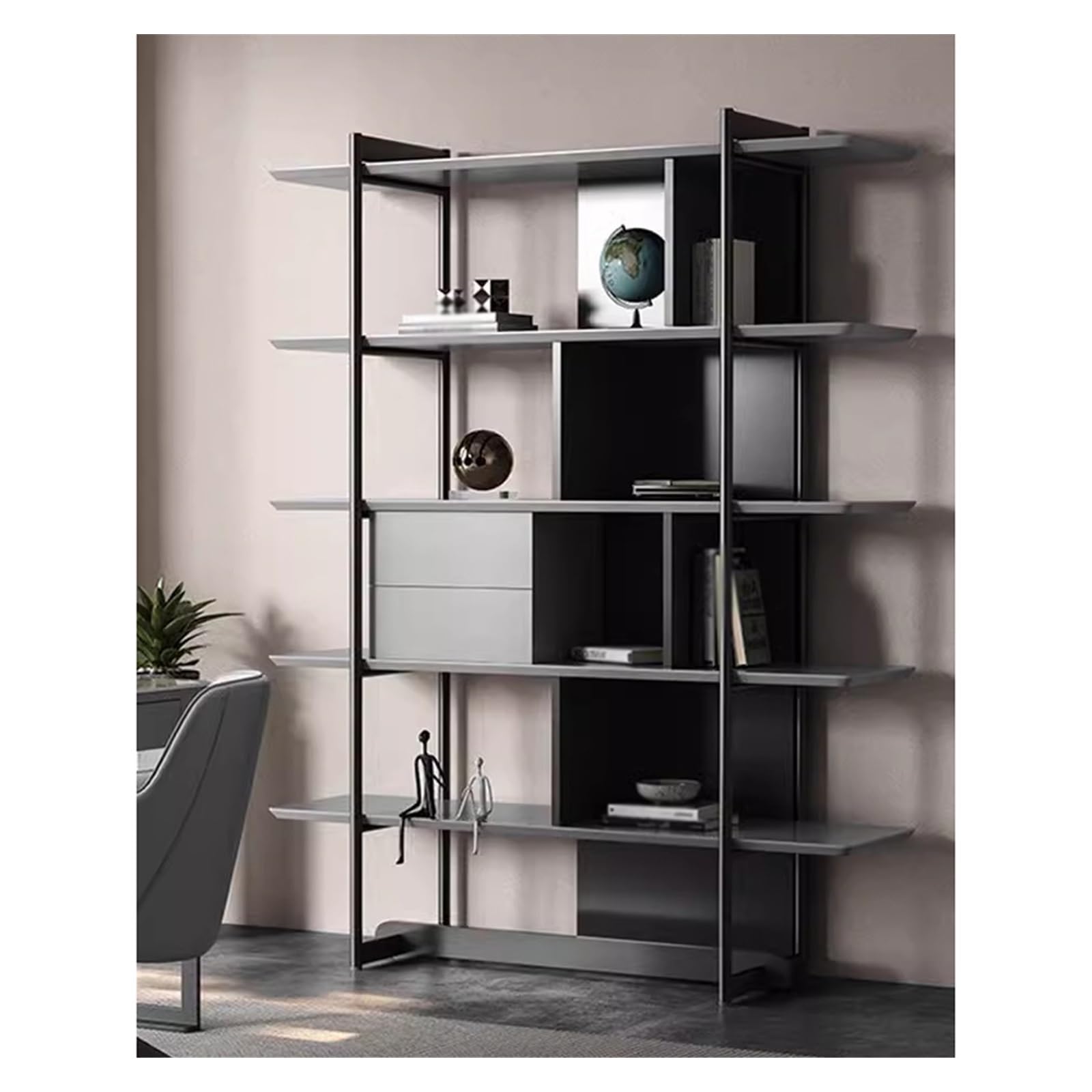 Stainless Steel Bookcase Storage Shelf