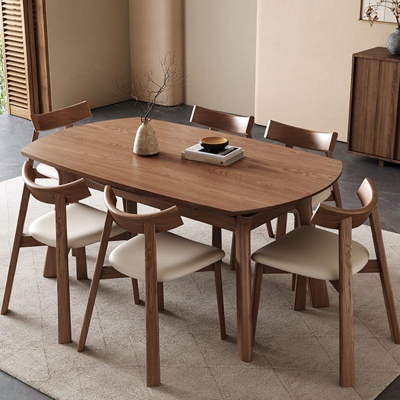 Solid Wood Retractable Dining Table