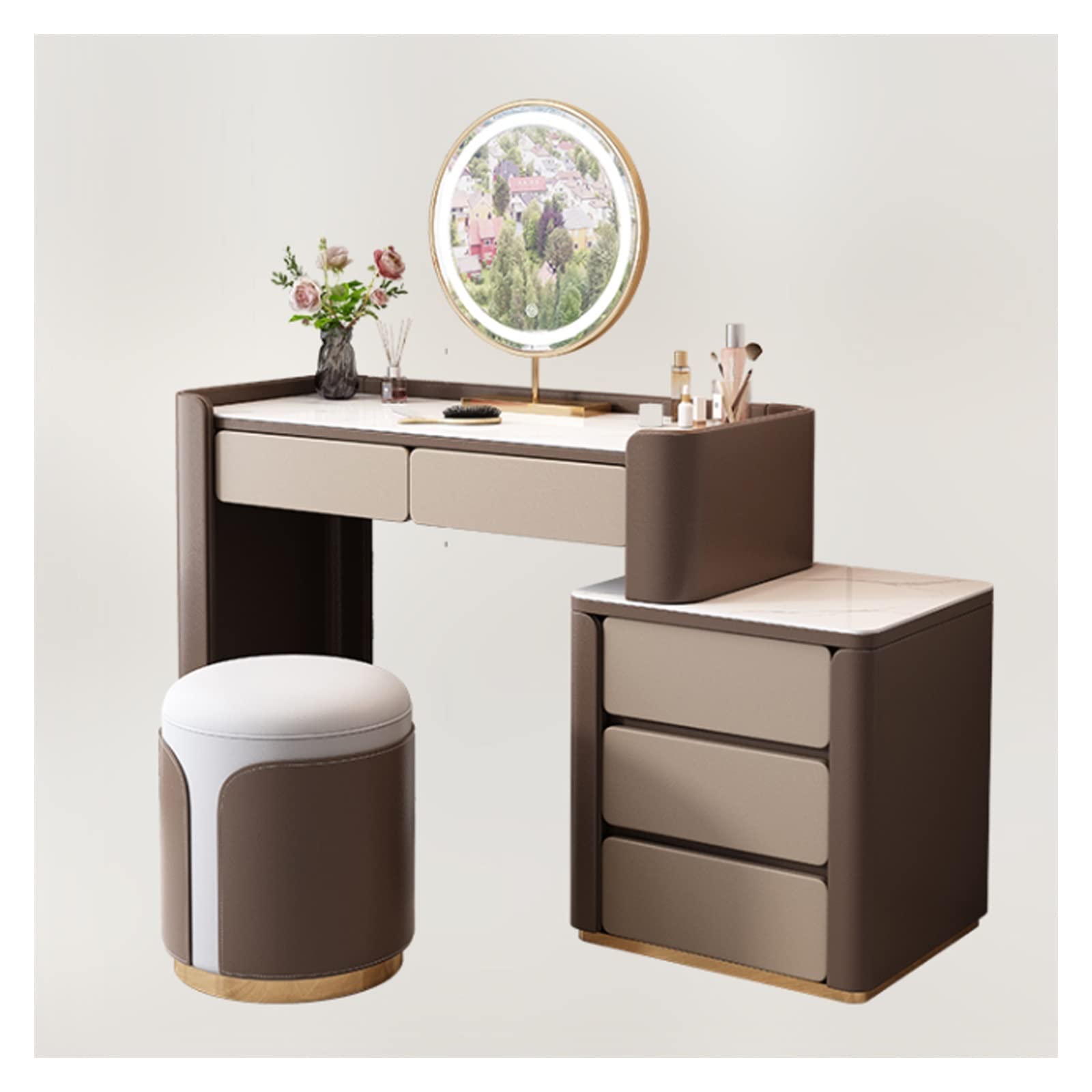 Luxury Vanity Desk with Drawers