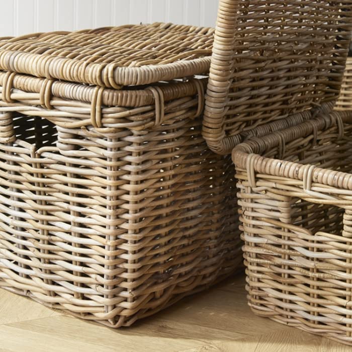 Rattan Storage Basket Set with Lids