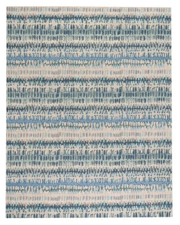 Abstract Hooked Wool Area Rug