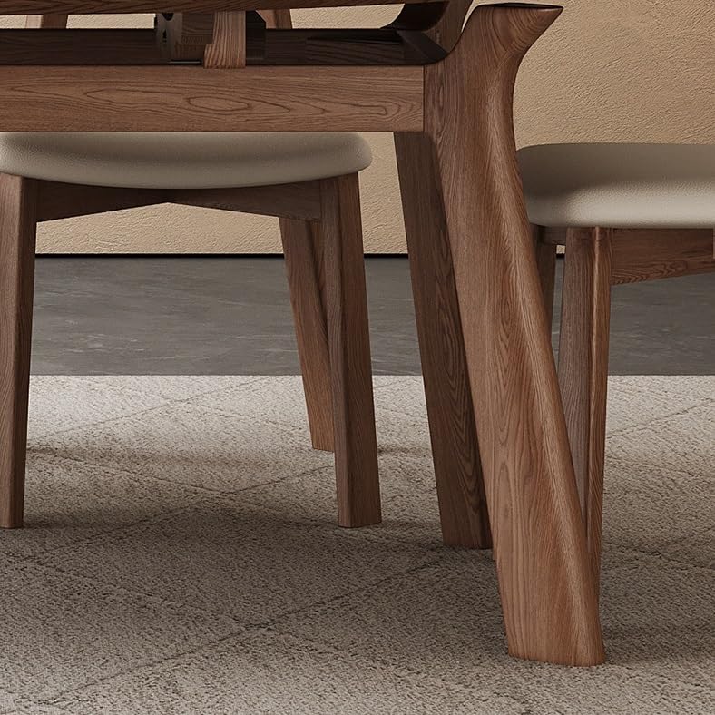 Solid Wood Retractable Dining Table