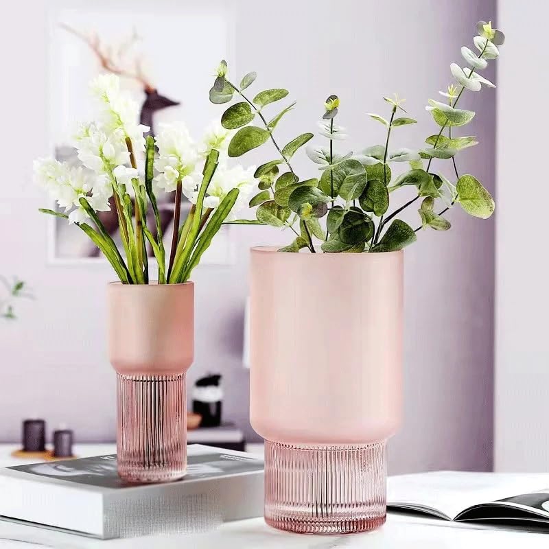 Transparent Frosted Glass Vase