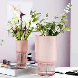 Transparent Frosted Glass Vase