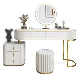 Luxury Vanity Desk with Storage Cabinet