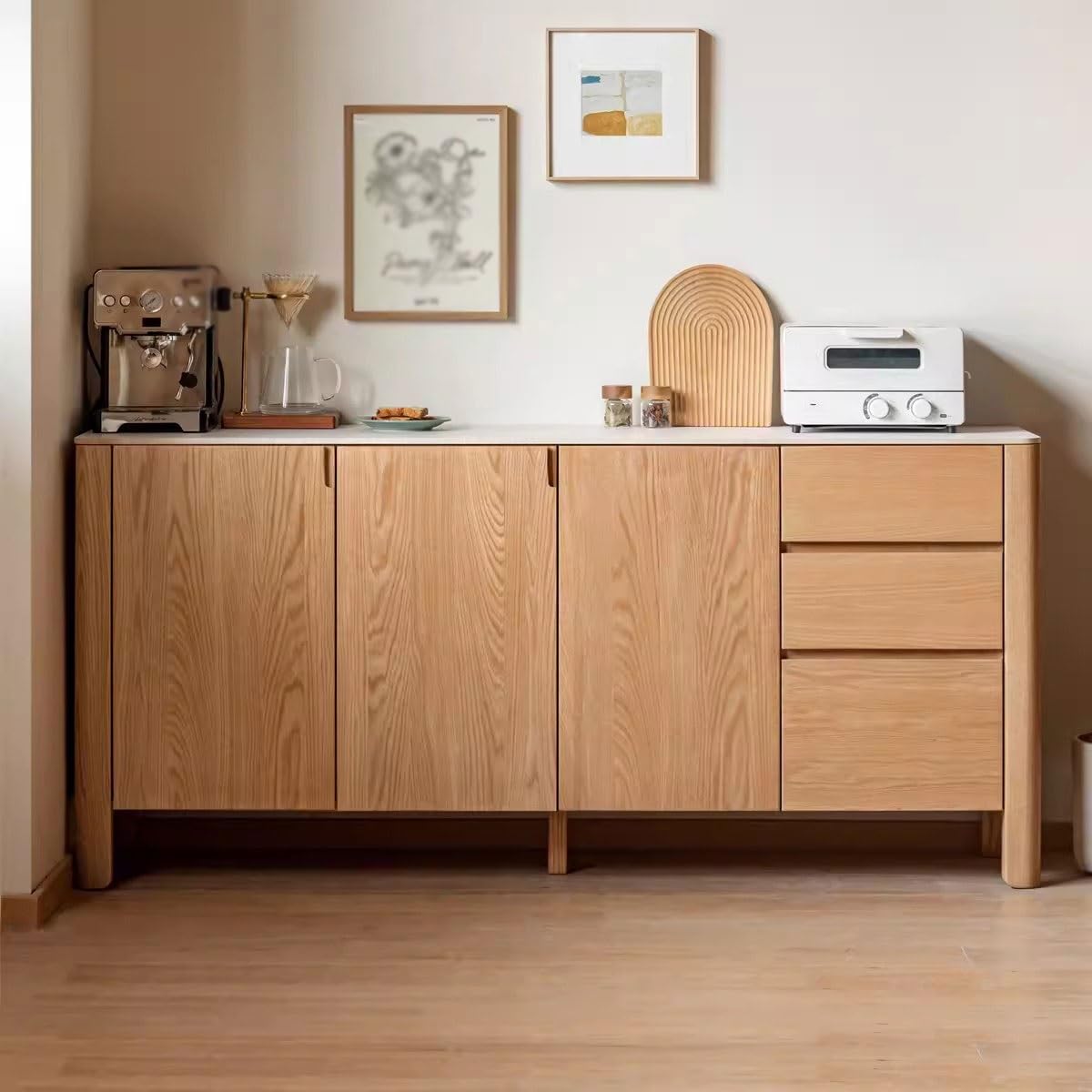 Solid Wood Sideboard Storage Cabinet