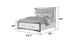 White LED Storage Bed Frame
