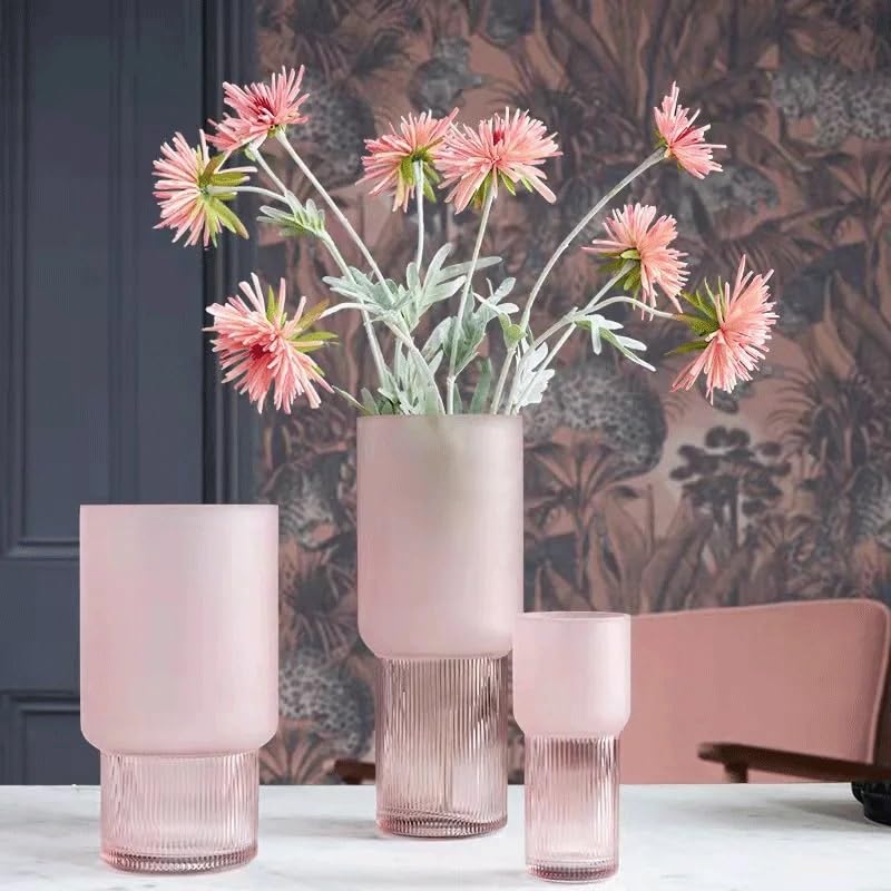 Transparent Frosted Glass Vase
