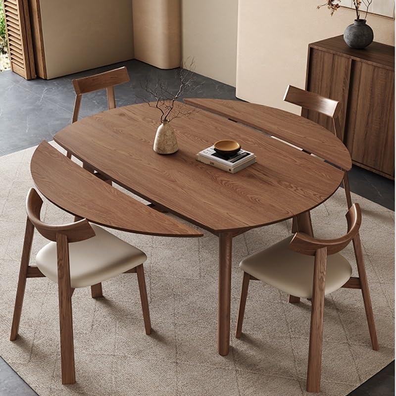 Solid Wood Retractable Dining Table