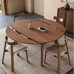 Solid Wood Retractable Dining Table